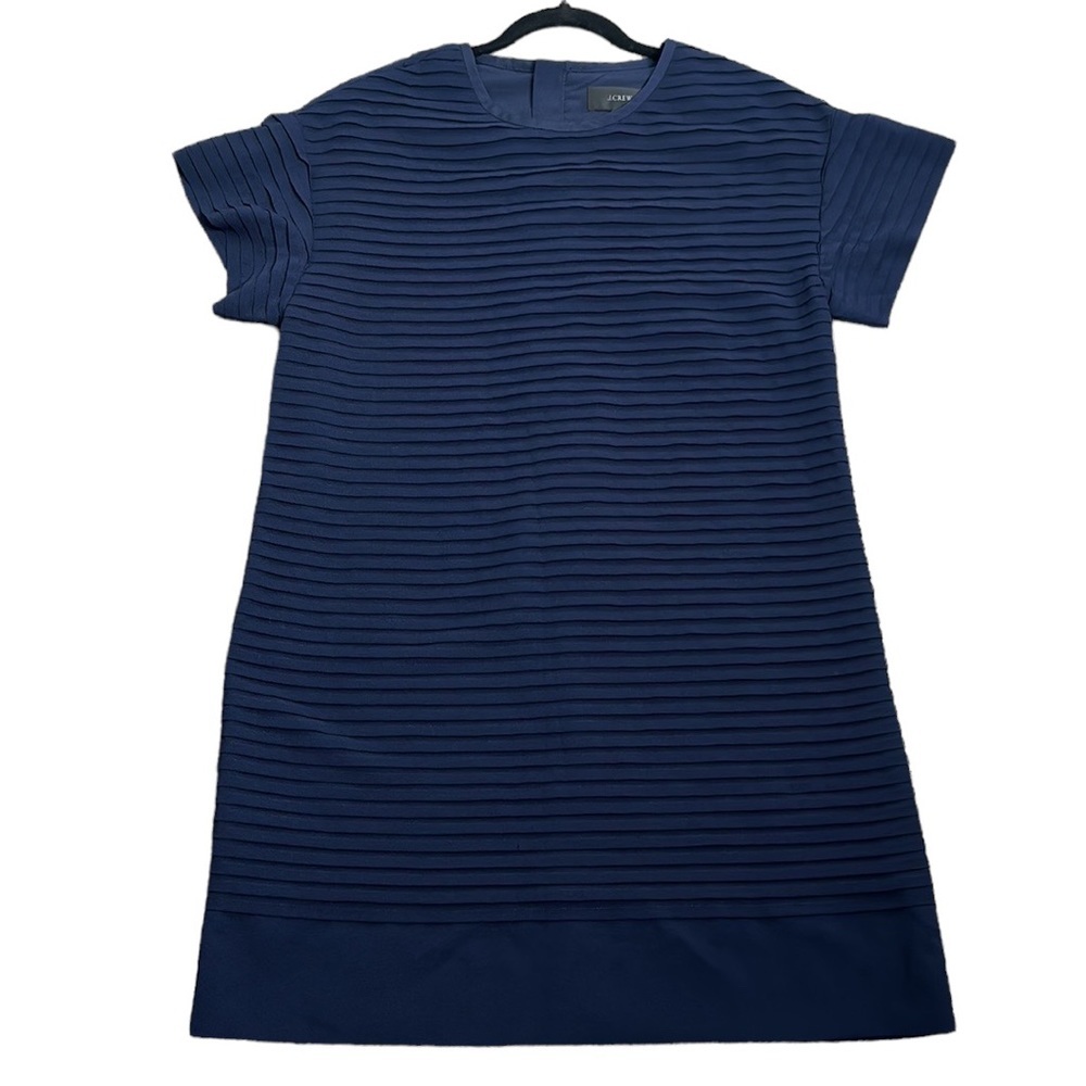J crew navy blue pleated mini dress size 8 - Picture 4 of 13